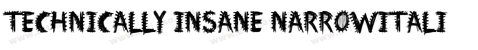 Technically Insane NarrowItalic字体转换
